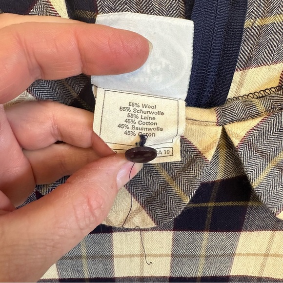 Vintage Laura Ashley wool blend plaid dress - Picture 7 of 10